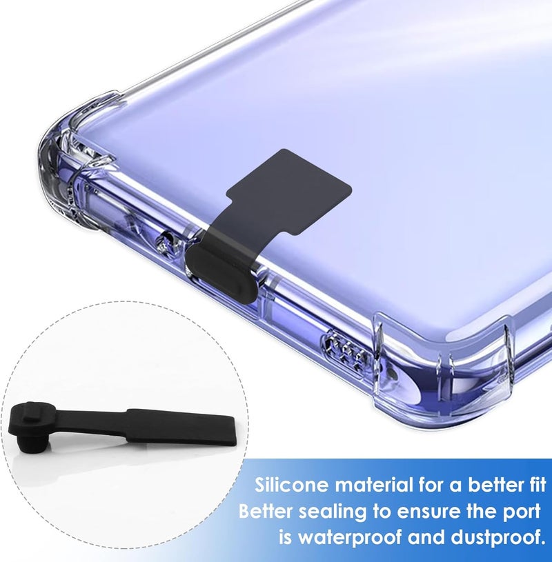 COBEE Type C Port Dust Plugs, USB C Dust Cover Caps Phone Type-C Anti Dust Charging Port Plug Silicone Dust Protectors with Removable Adhesive Compatible with Laptop Smartphones(6pcs, Black) - Image 5